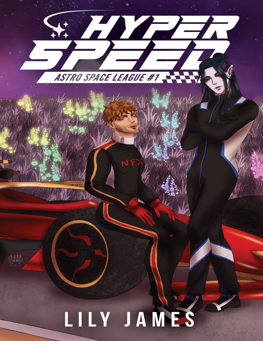 Cover of Hyperspeed: An MM Sci-Fi Racing Romance (Astro Space League Book 1)