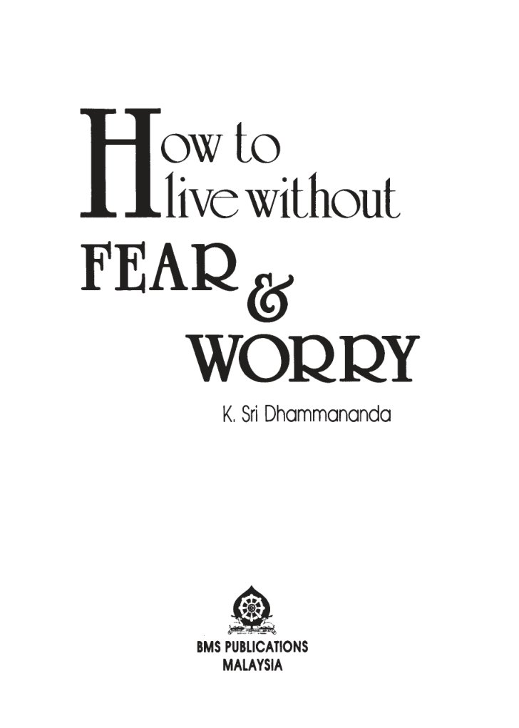 Cover of How to Live Without Fear and Worry