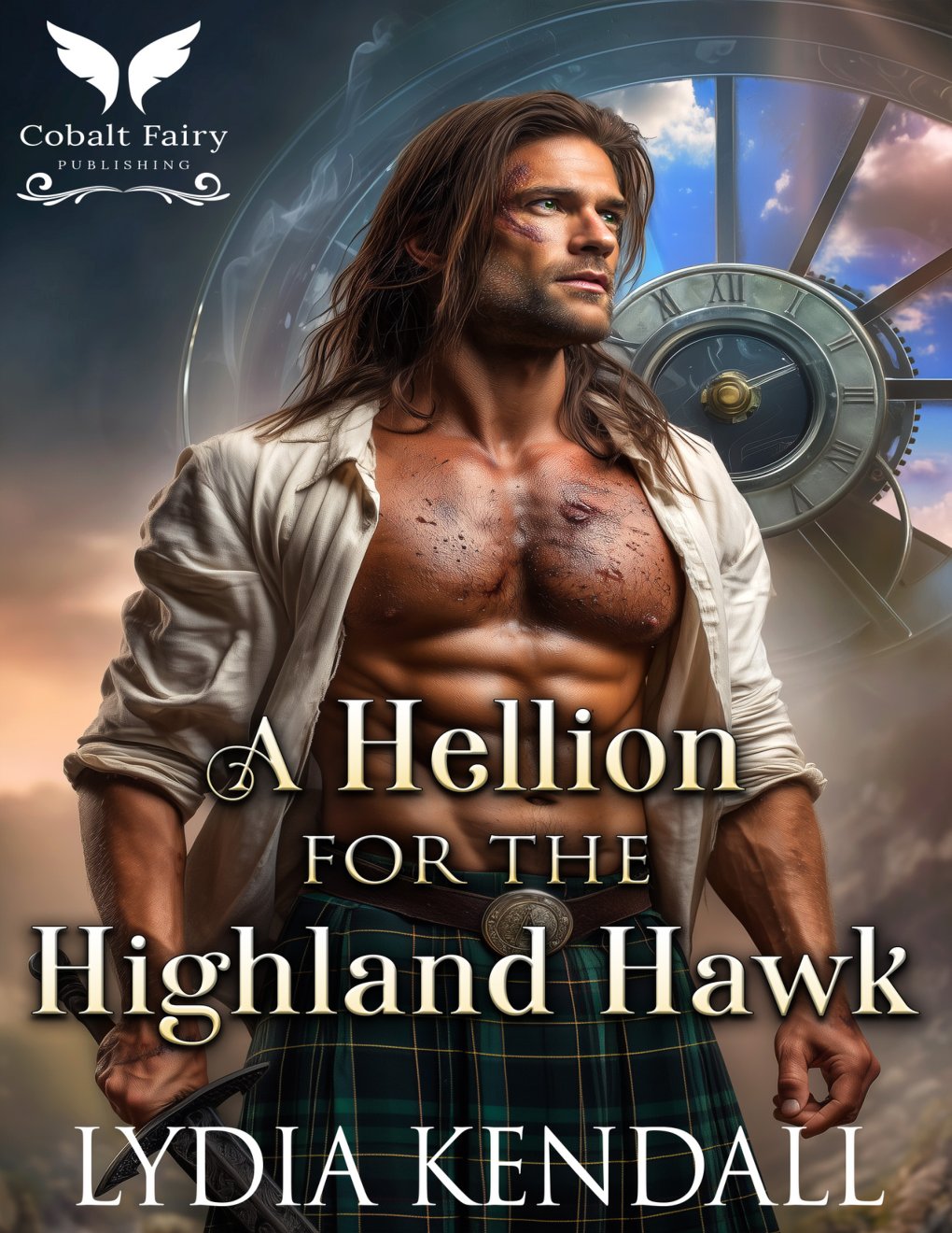 Cover of A Hellion for the Highland Hawk: A Time Travel Scottish Historical Romance (Wishing for a Highlander Book 3)