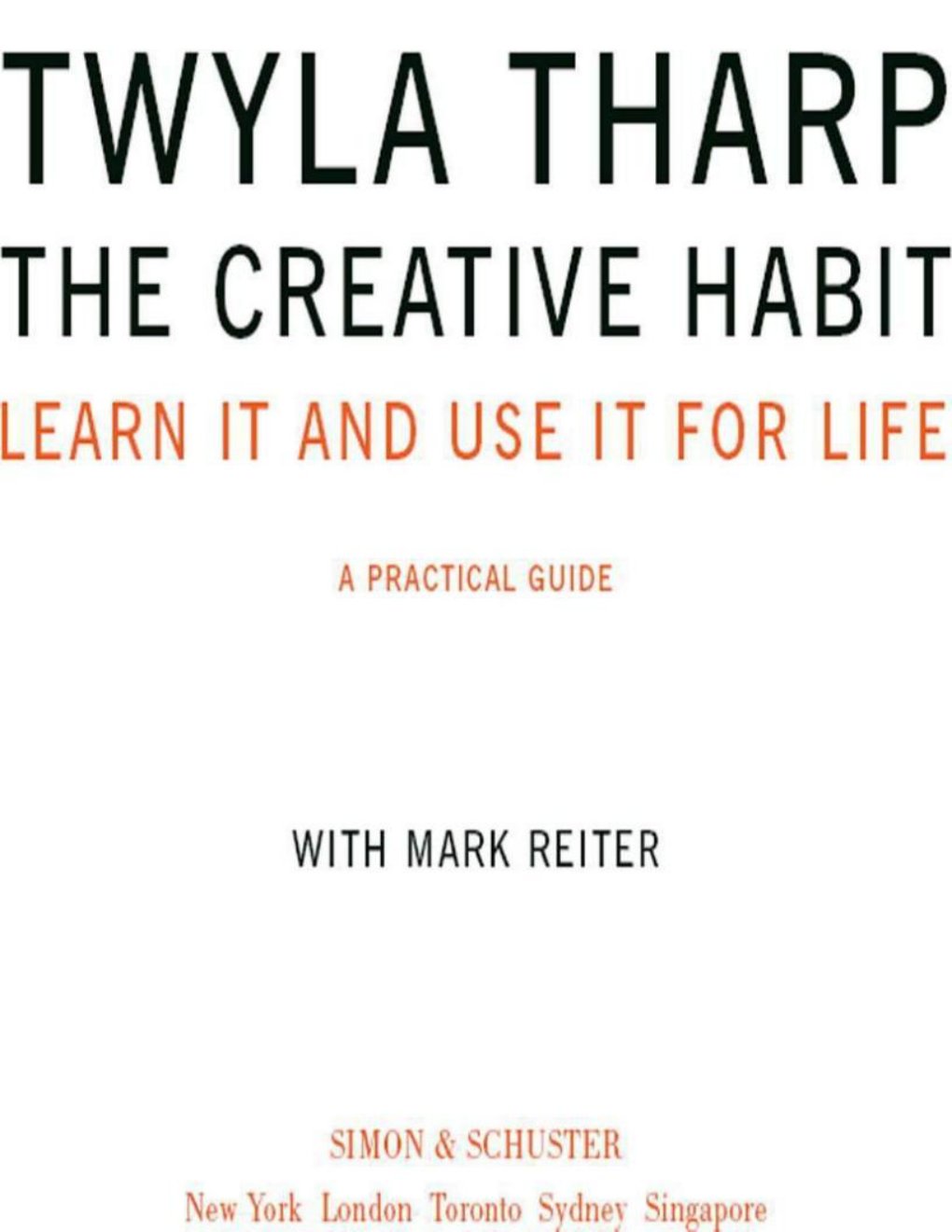 Cover of The Creative Habit (1839)