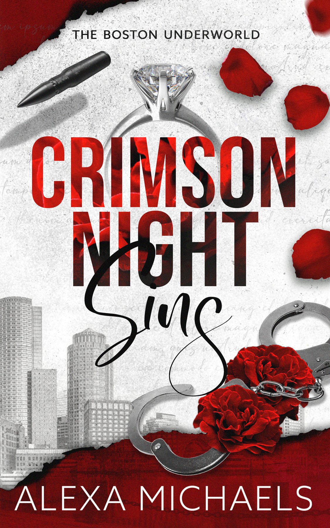 Cover of Crimson Night Sins: A Forbidden Love Mafia Romance