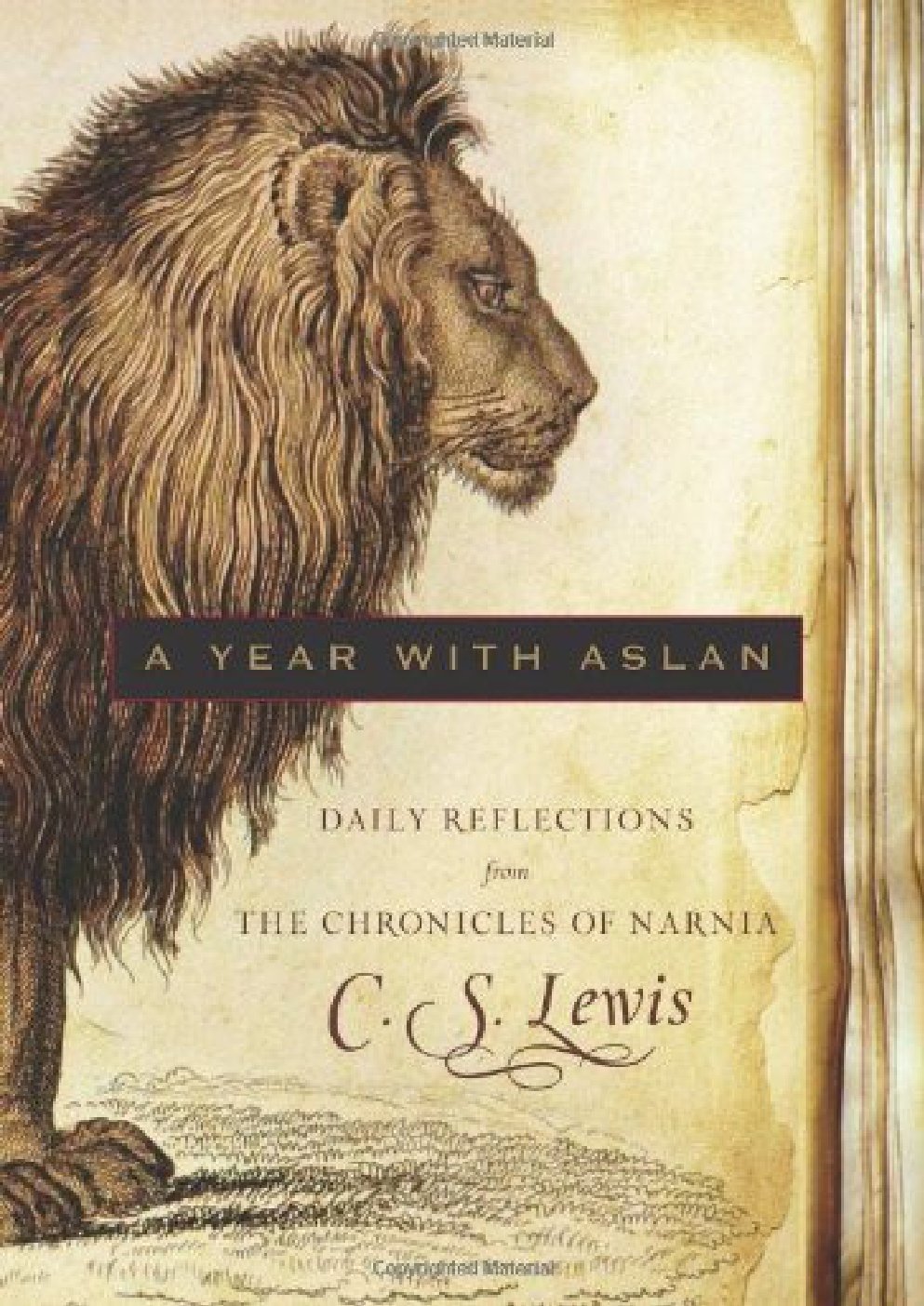 Cover of A Year with Aslan- Daily Reflections from The Chronicles of Narnia (1898)
