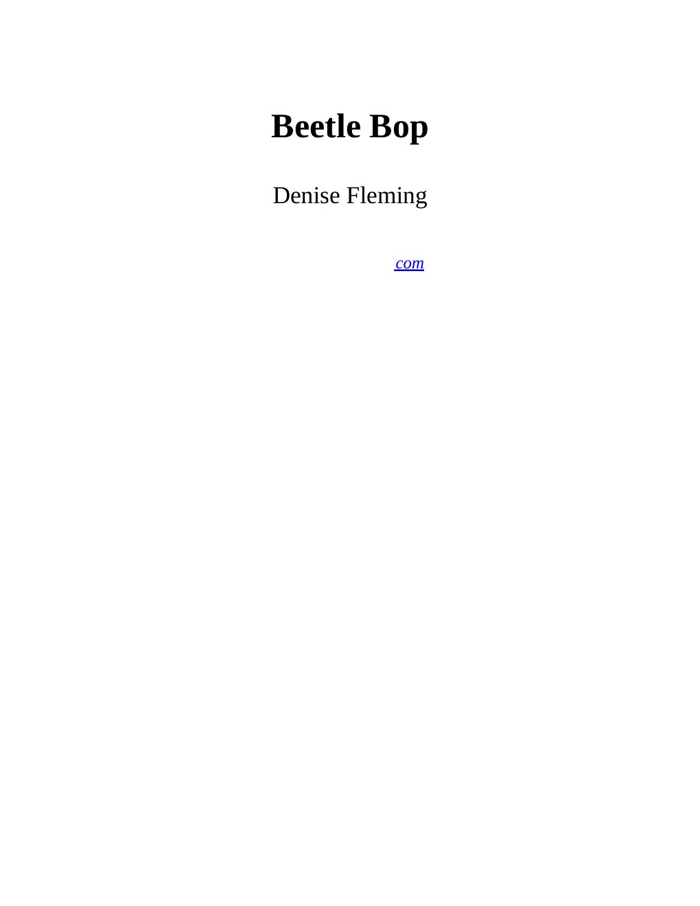 Cover of Beetle Bop