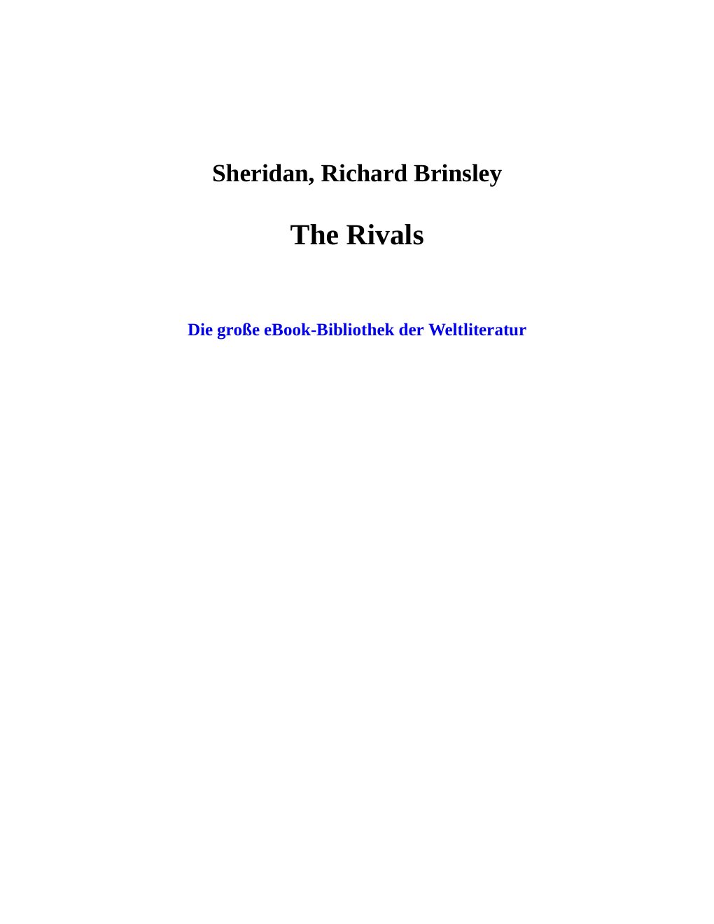 Cover of The Rivals