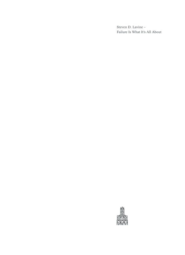 Cover of Steven D. Lavine –