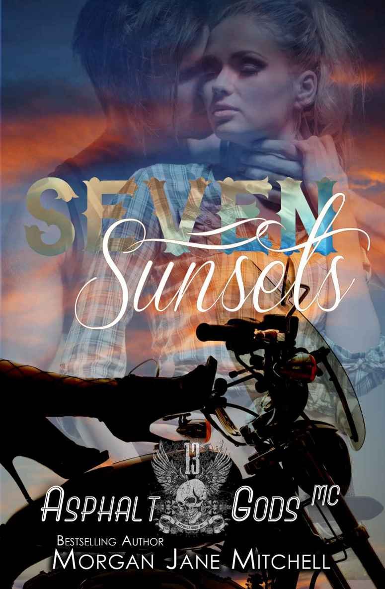 Cover of Seven Sunsets (Asphalt Gods MC Book 2)