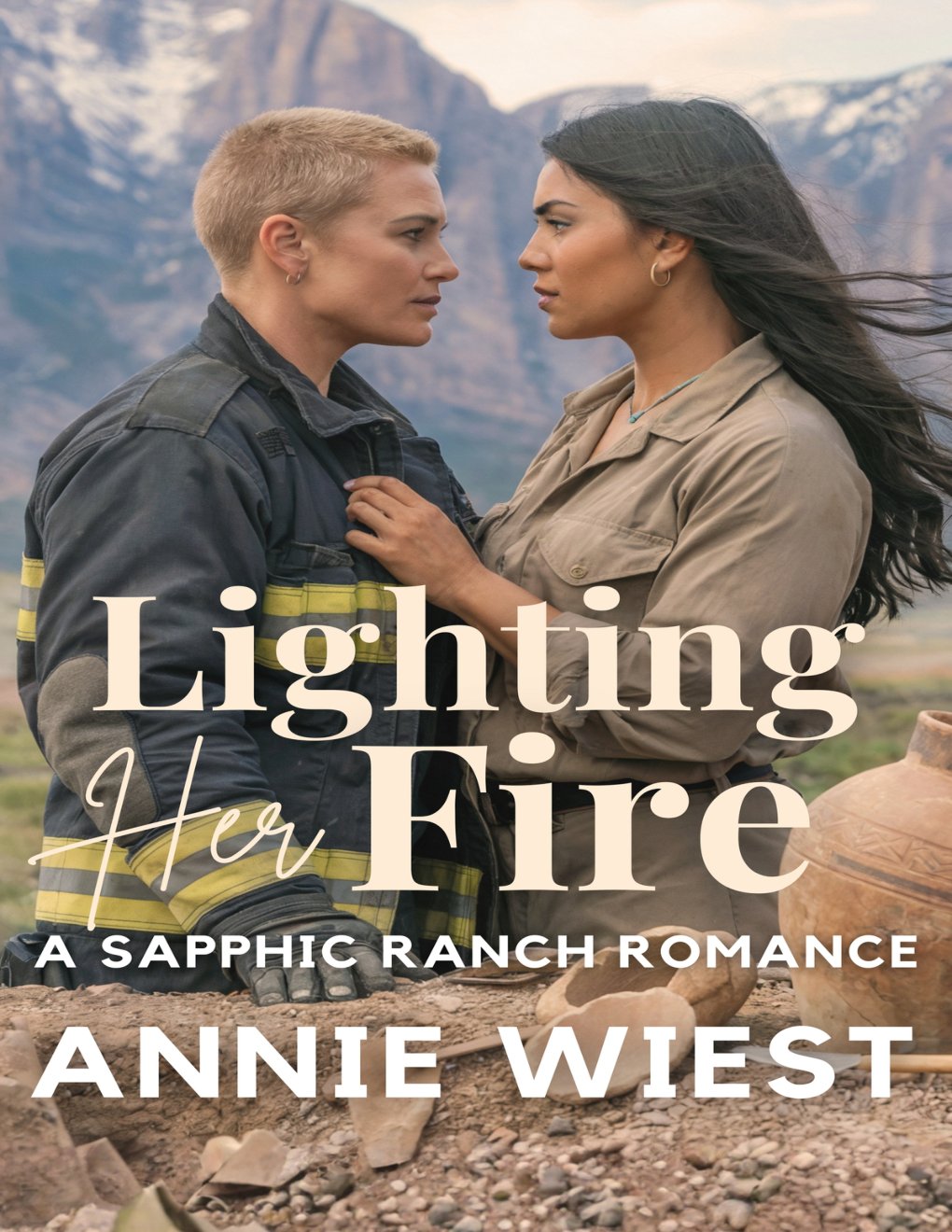 Cover of Lighting Her Fire: A Sapphic Ranch Romance