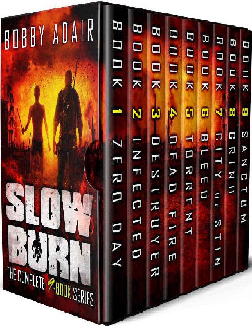 Cover of Adair, Bobby - Slow Burn Box Set: The Complete Post Apocalyptic Series (Books 1-9)