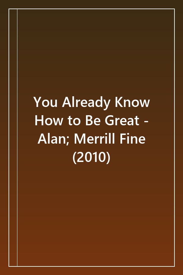 Cover of Alan; Merrill Fine (2010)