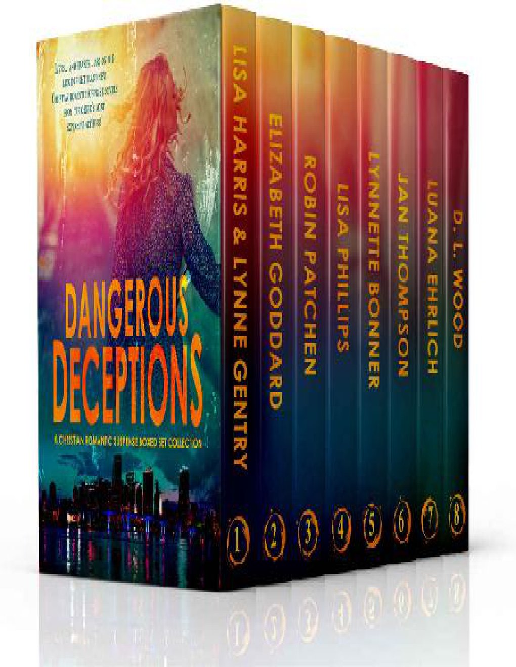 Cover of Dangerous Deceptions: A Christian Romantic Suspense Boxed Set Collection