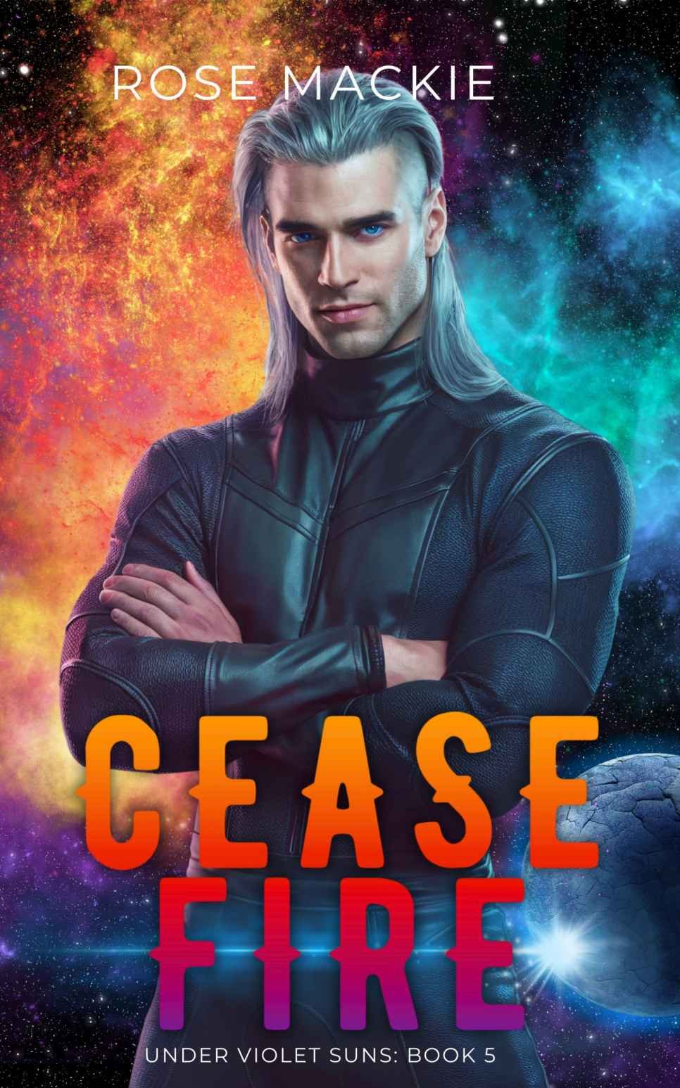 Cover of Cease Fire: A Sci Fi Alien Romance (Under Violet Suns Book 5)