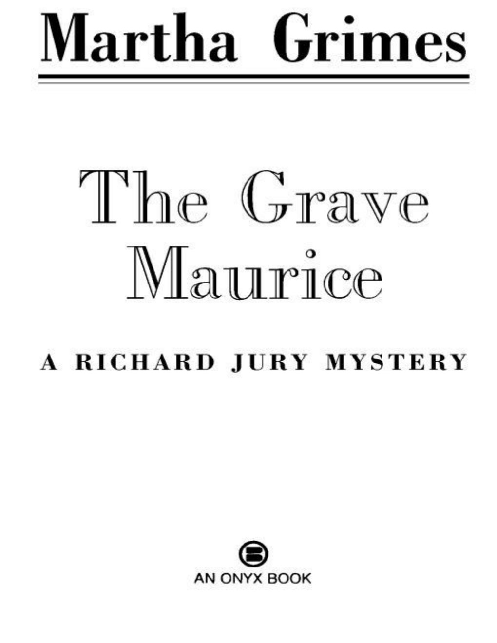 Cover of The Grave Maurice (1940)