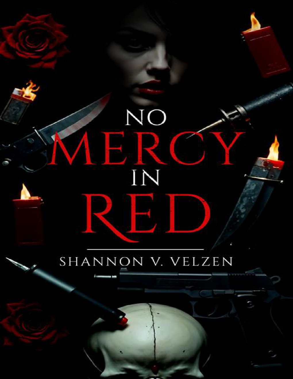 Cover of No Mercy In Red: A dark romance book