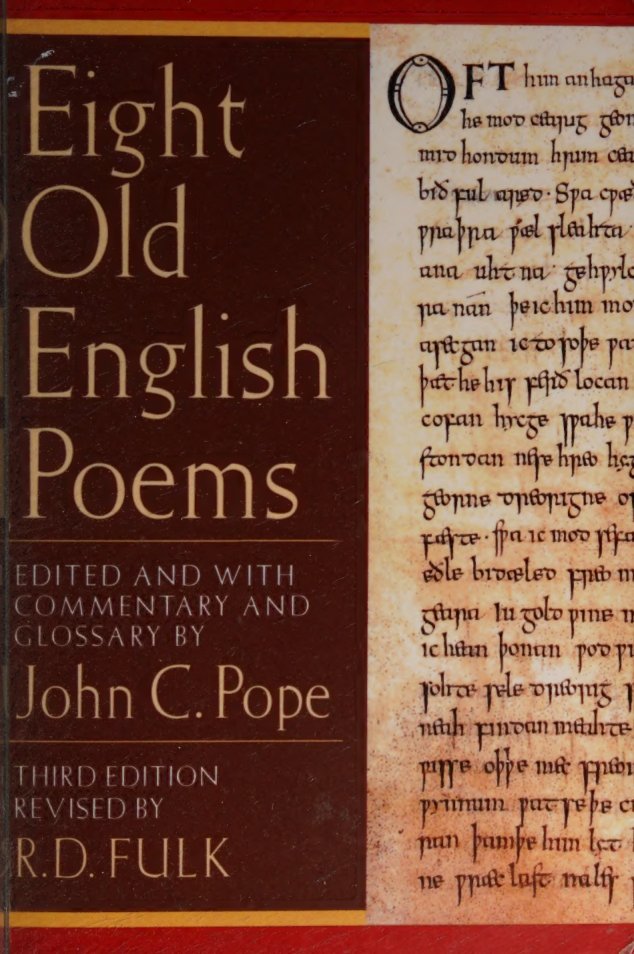 Cover of Eight Old English poems