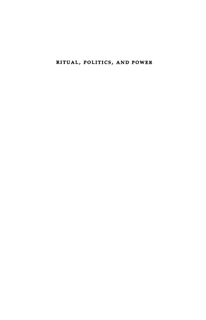 Cover of RITUAL, POLITICS
