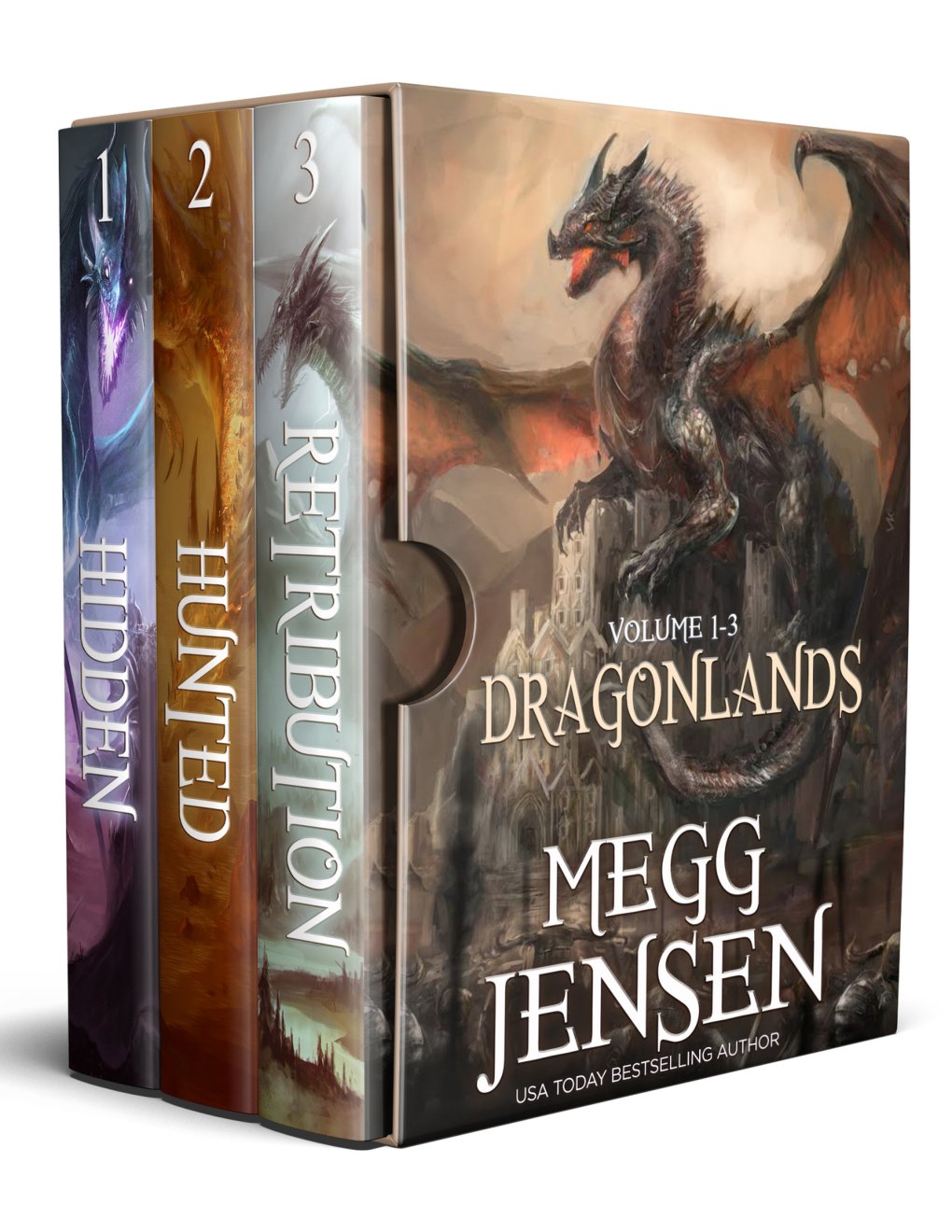 Cover of Dragonlands, Books 1 - 3- Hidden, Hunted, and Retribution (2013)