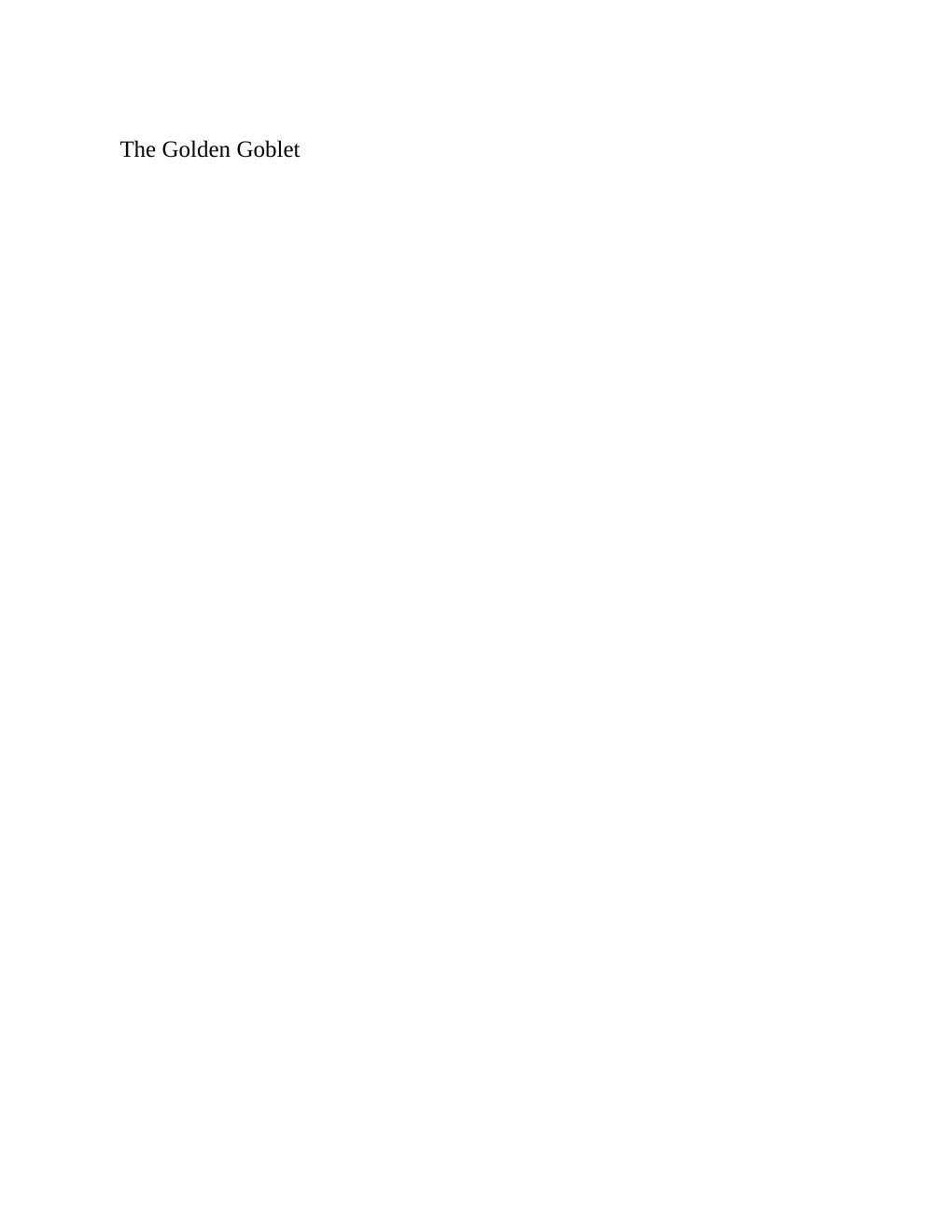 Cover of The Golden Goblet