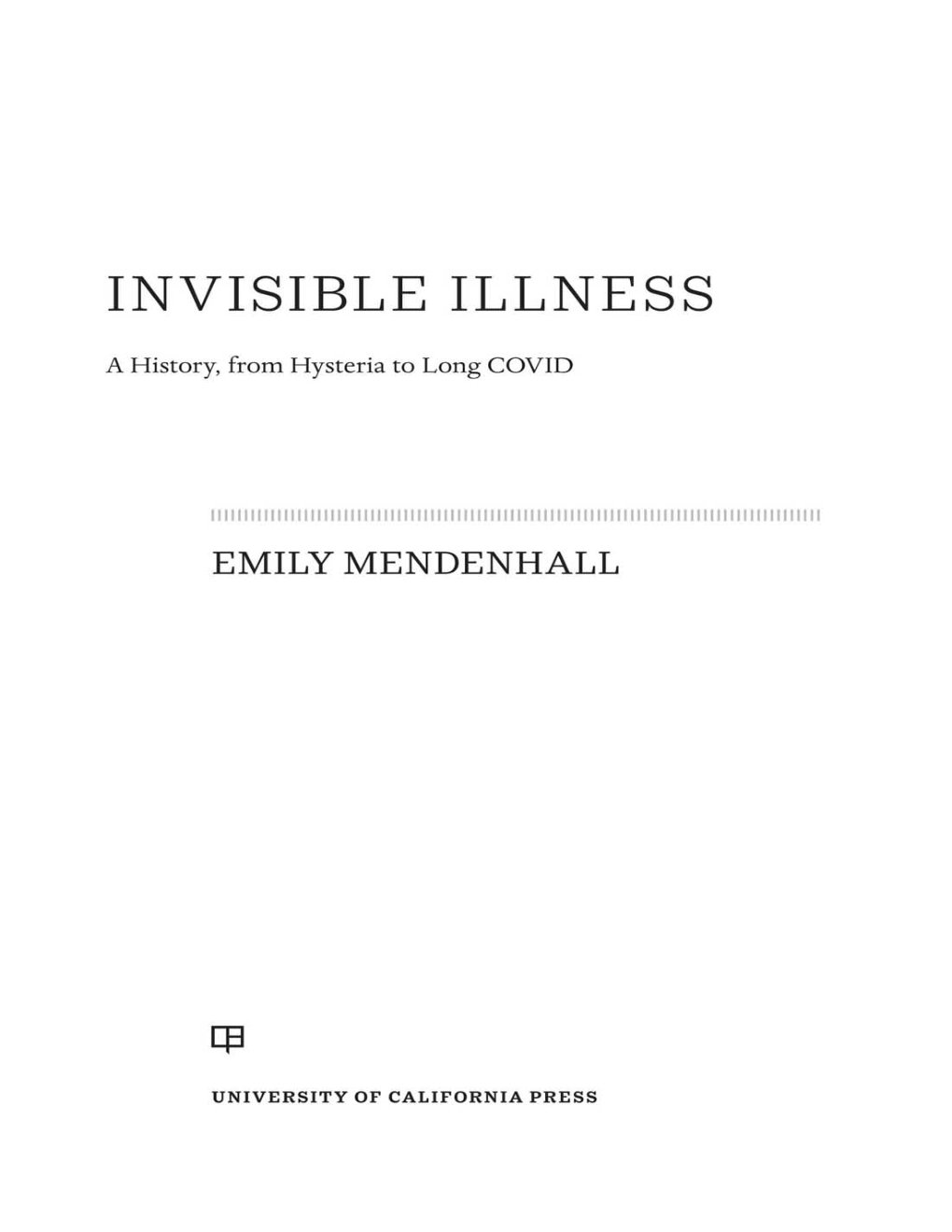 Cover of Invisible Illness
