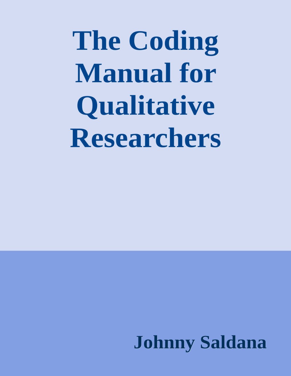 Cover of The Coding Manual for Qualitative Researchers (1994)