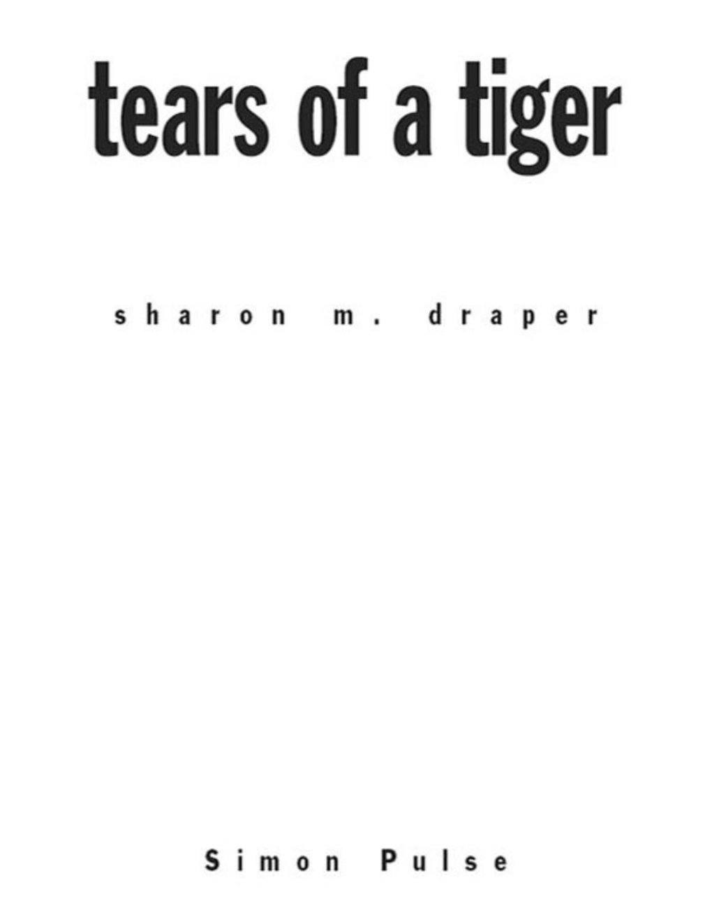 Cover of Tears of a Tiger