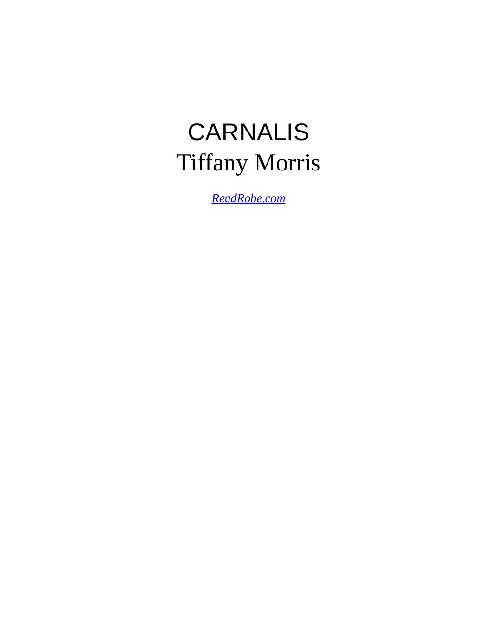 Cover of Carnalis (1974)