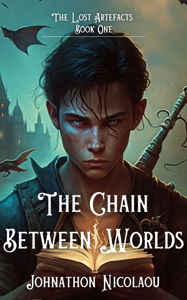 Cover of The Chain Between Worlds (The Lost Artefacts, #1)