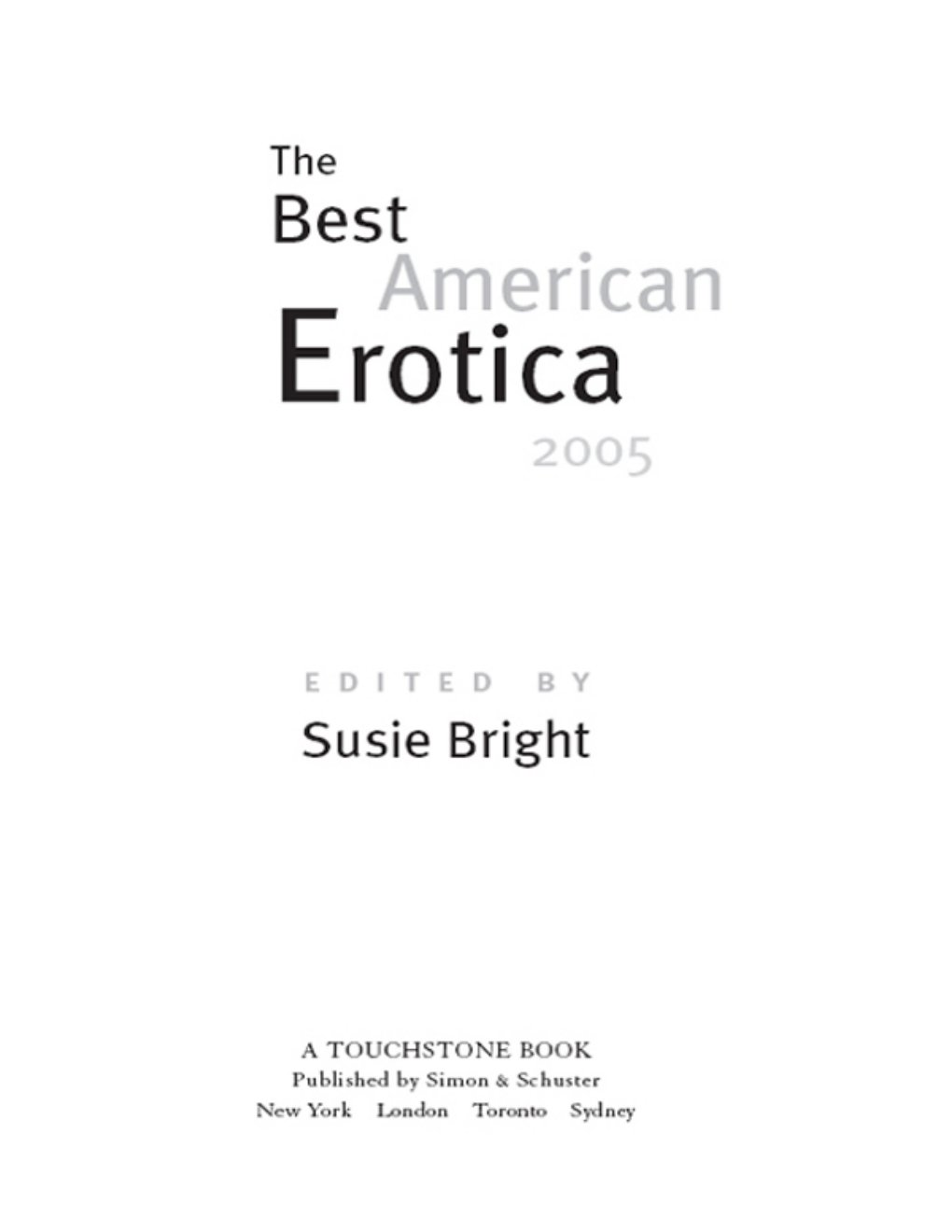 Cover of The Best American Erotica 2005