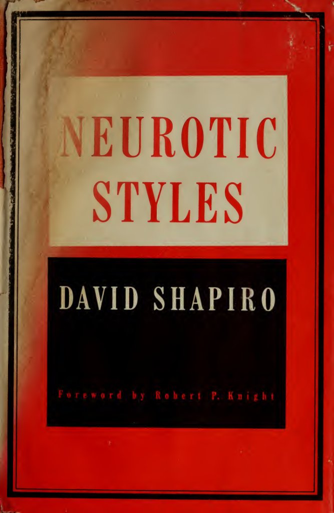 Cover of Neurotic styles