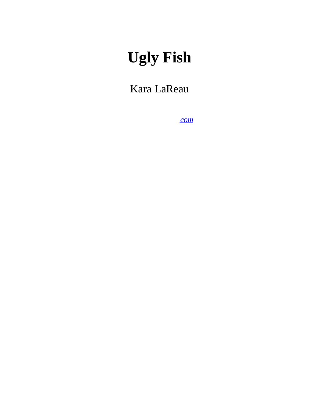 Cover of Ugly Fish
