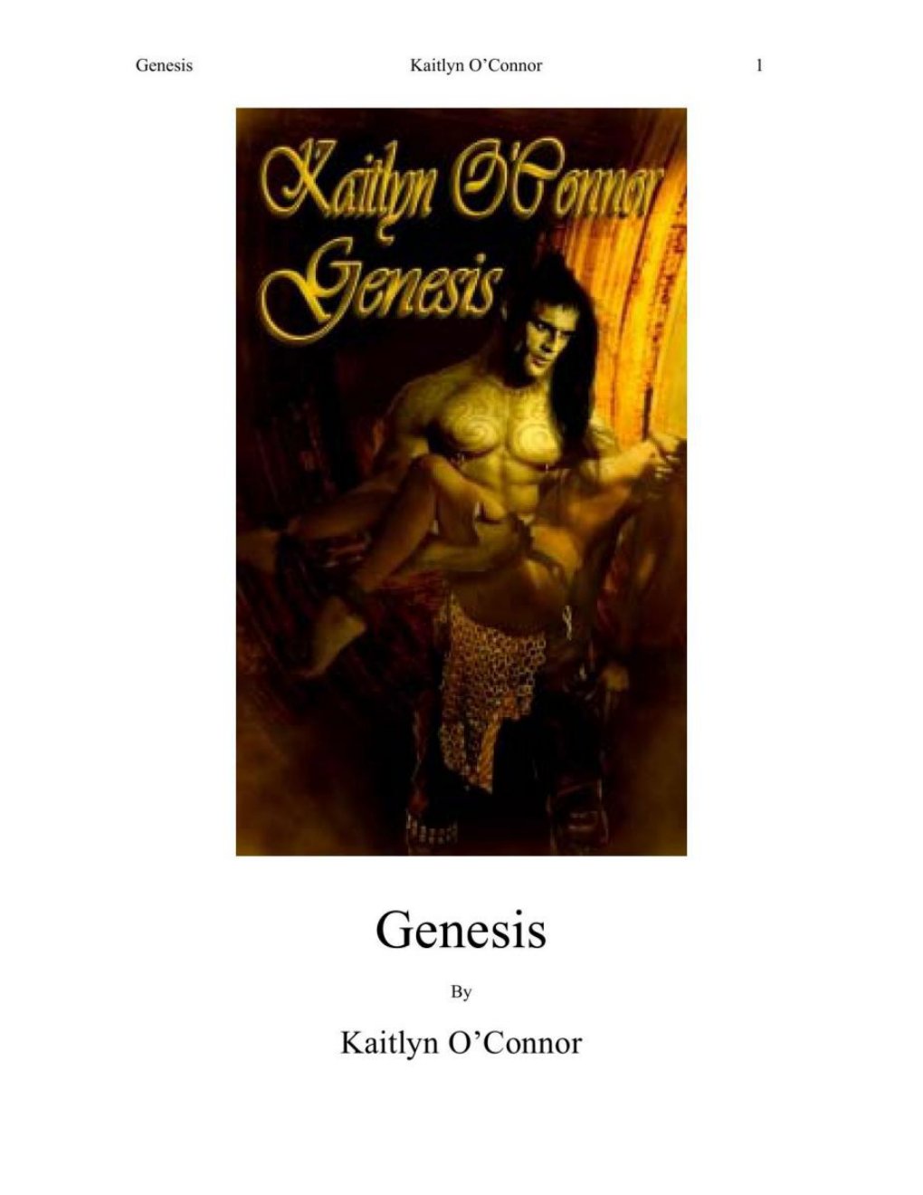 Cover of Genesis Kaitlyn O’Connor 1 (2007)