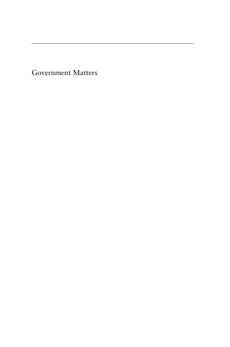 Cover of Government Matters