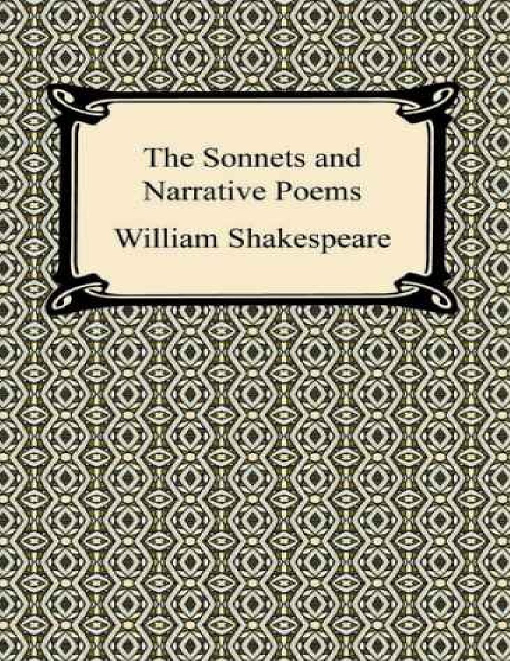 Cover of The Sonnets and Narrative Poems