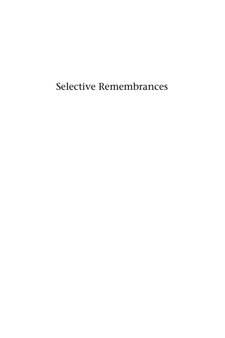 Cover of Selective Remembrances