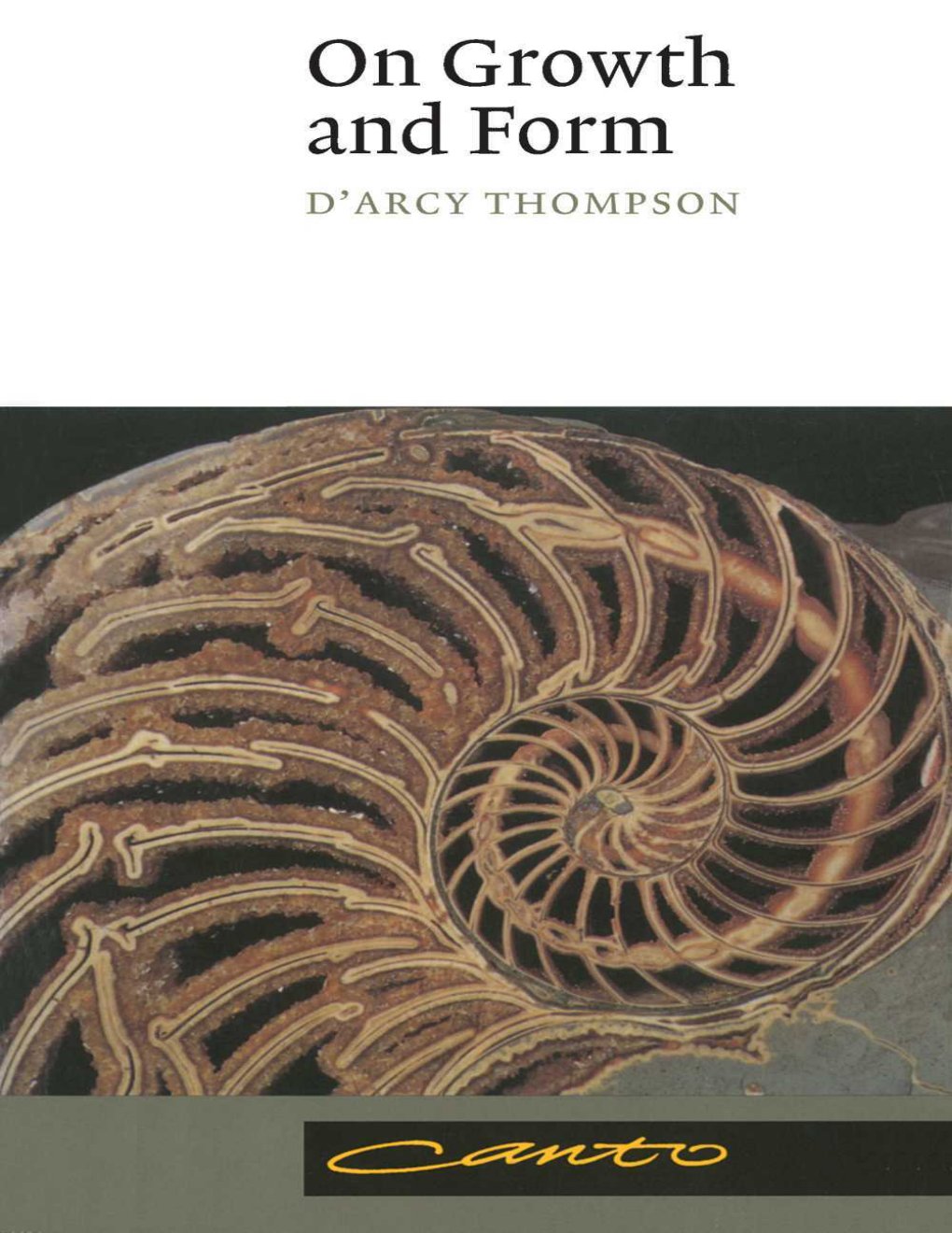 Cover of On Growth and Form (Canto Classics)