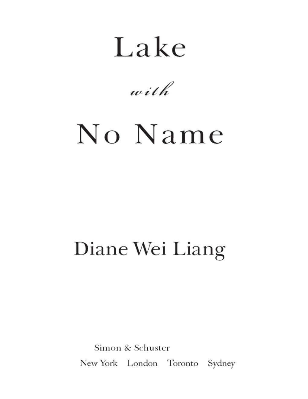 Cover of Lake with No Name