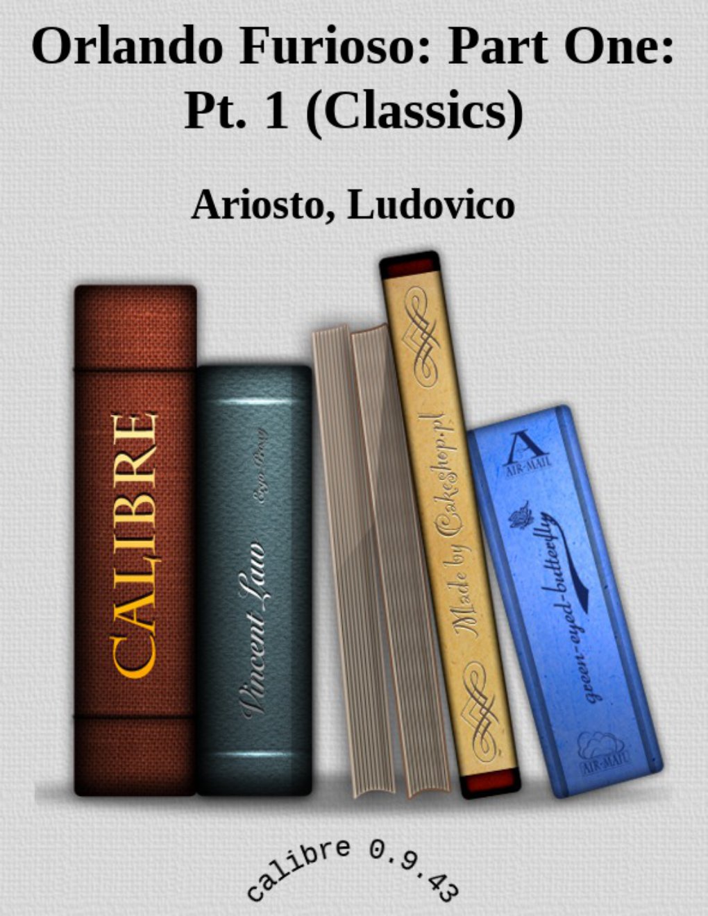 Cover of Orlando Furioso: Part One: Pt. 1 (Classics)