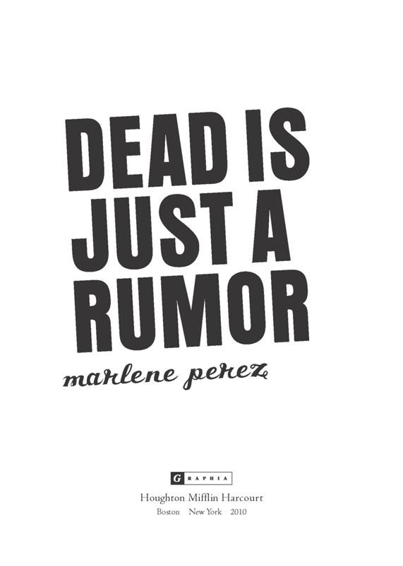 Cover of Dead Is Just a Rumor