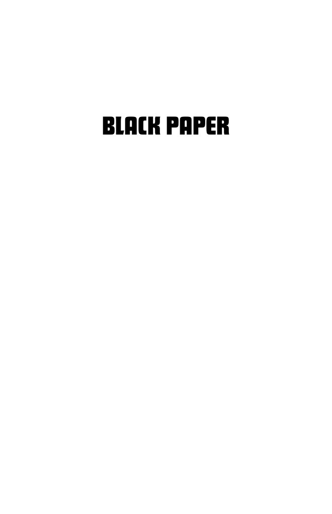 Cover of BLACK PAPER