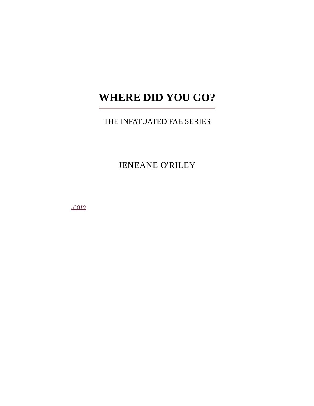 Cover of Where did you go?