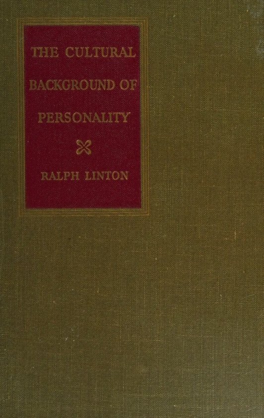 Cover of The Cultural Background of Personality