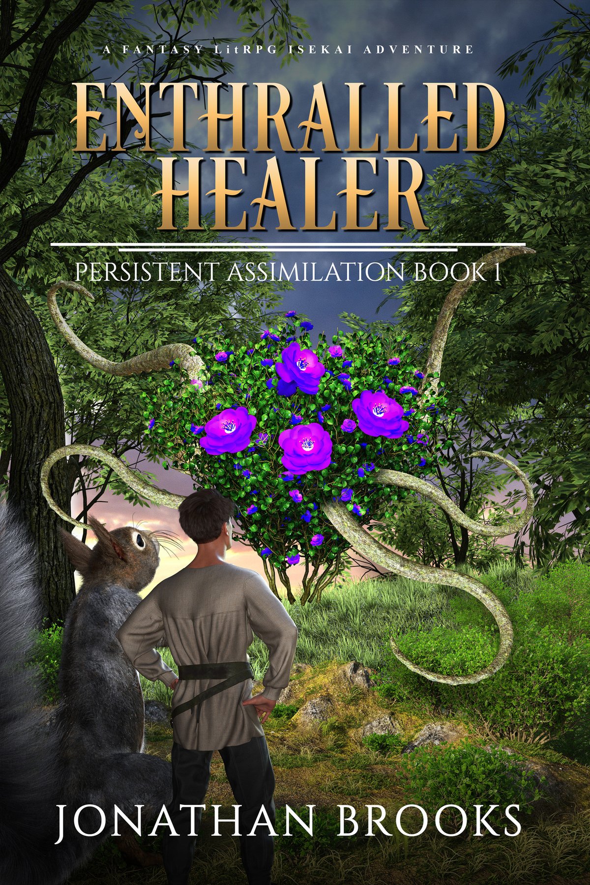 Cover of Enthralled Healer- A Fantasy LitRPG Isekai Adventure (2026)