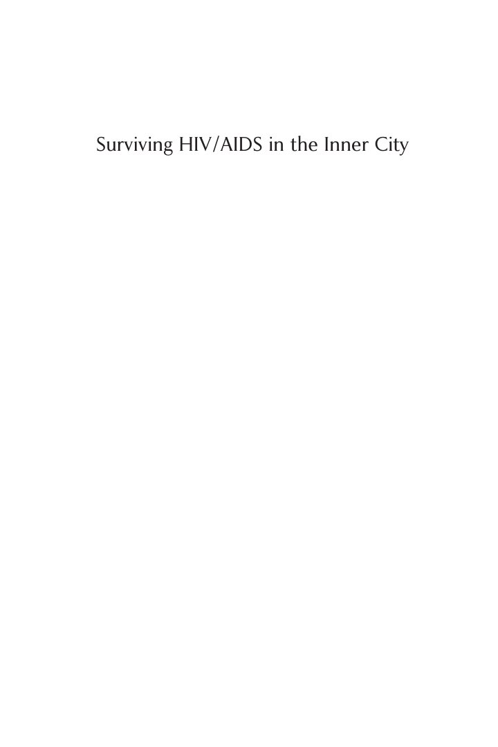 Cover of Surviving HIV/AIDS in the Inner City