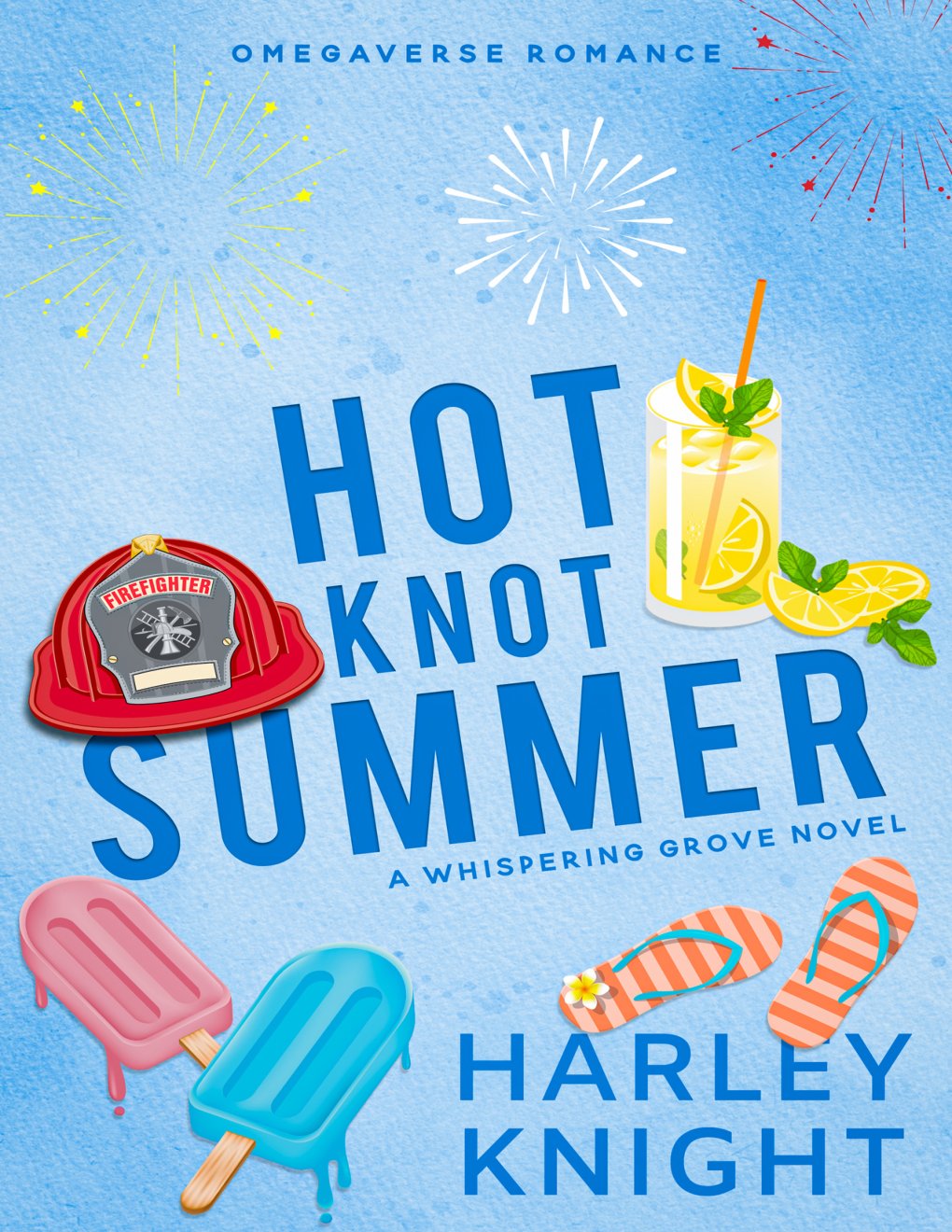Cover of Hot Knot Summer: A Cozy Omegaverse Romance (Whispering Grove Book 2)