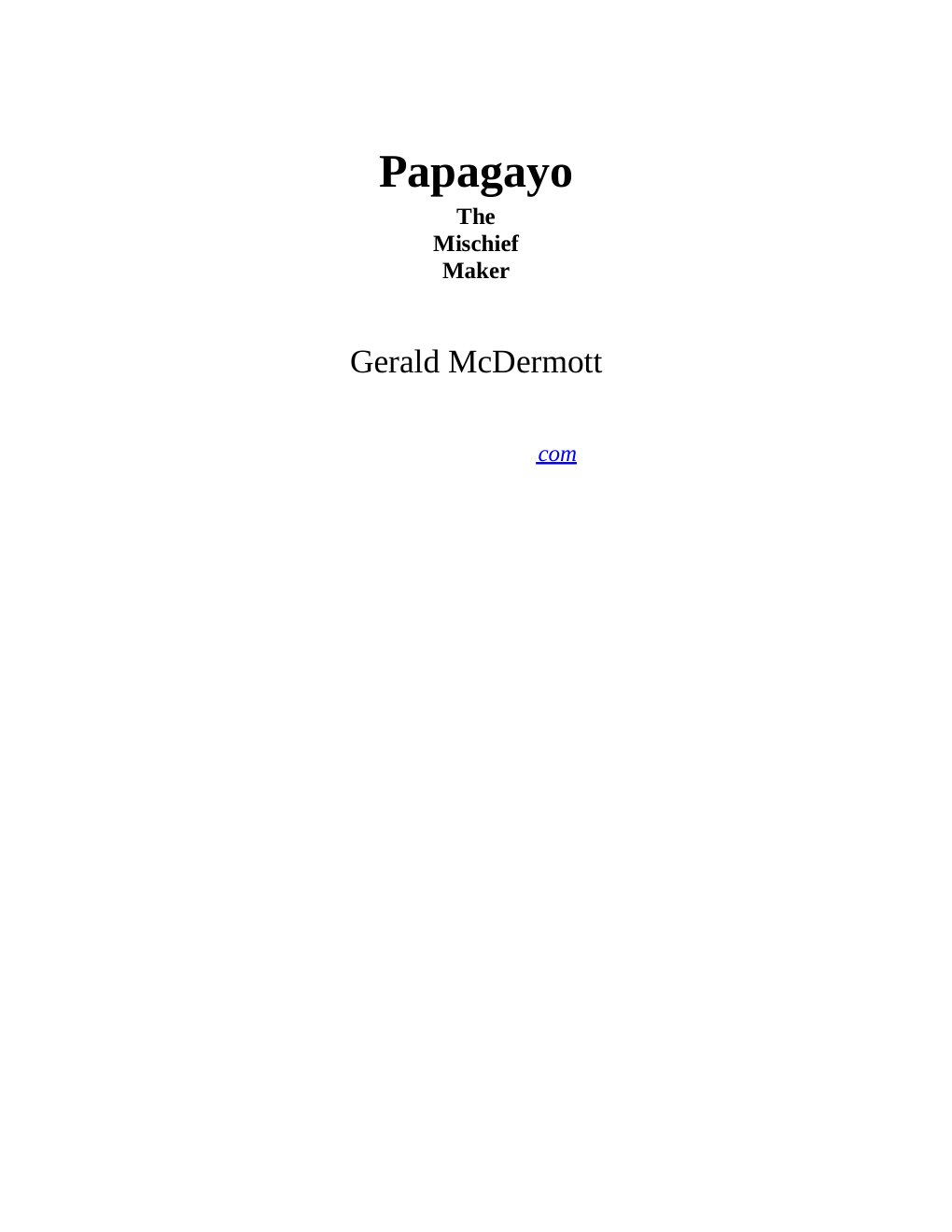 Cover of Papagayo