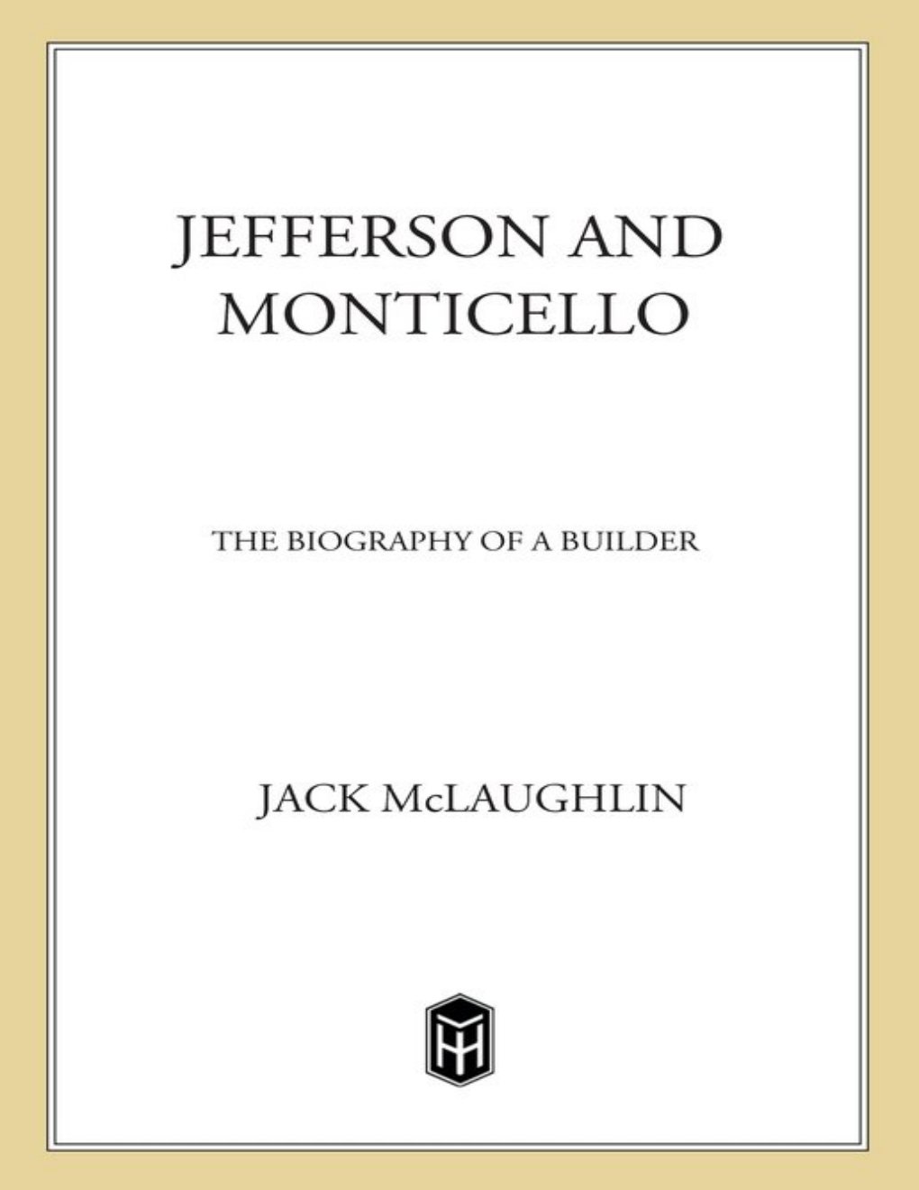 Cover of Jefferson and Monticello