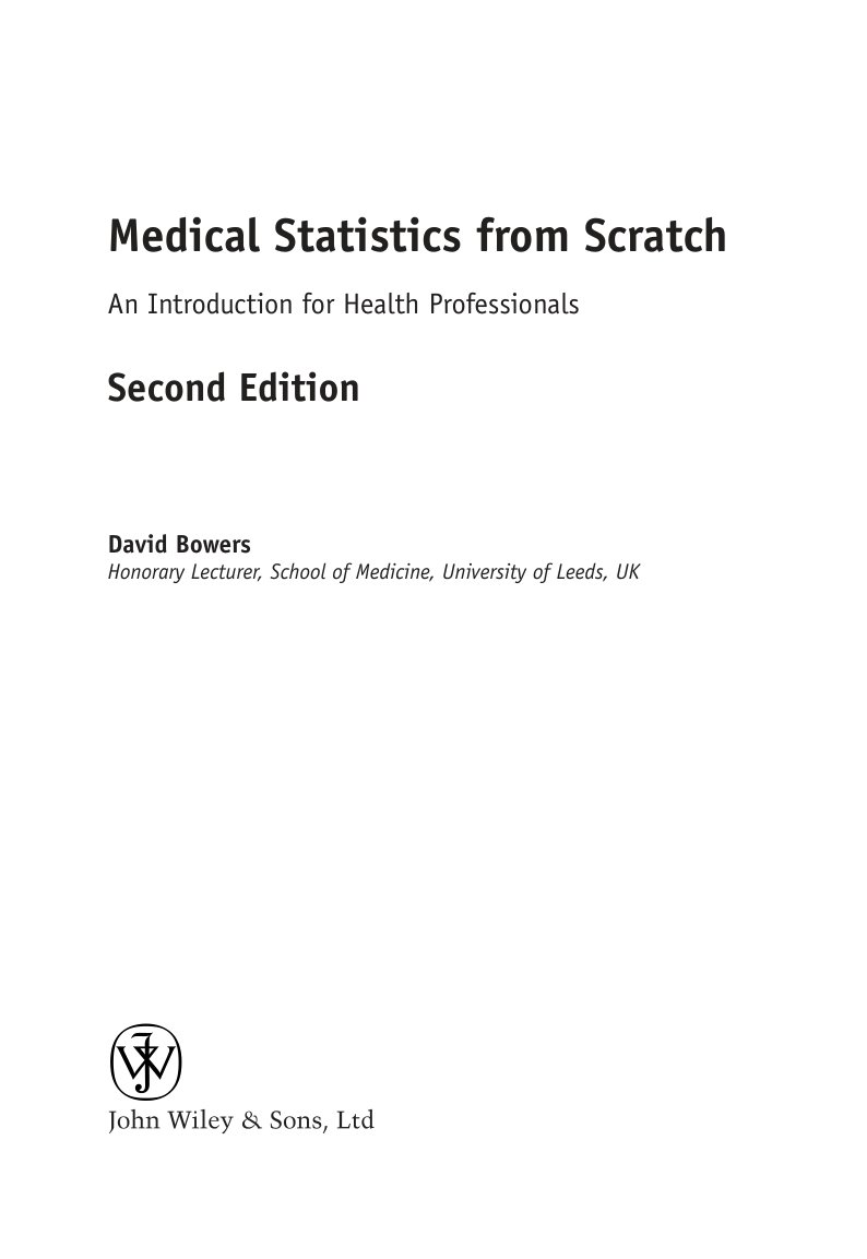 Cover of Medical Statistics from Scratch : An Introduction for Health Professionals