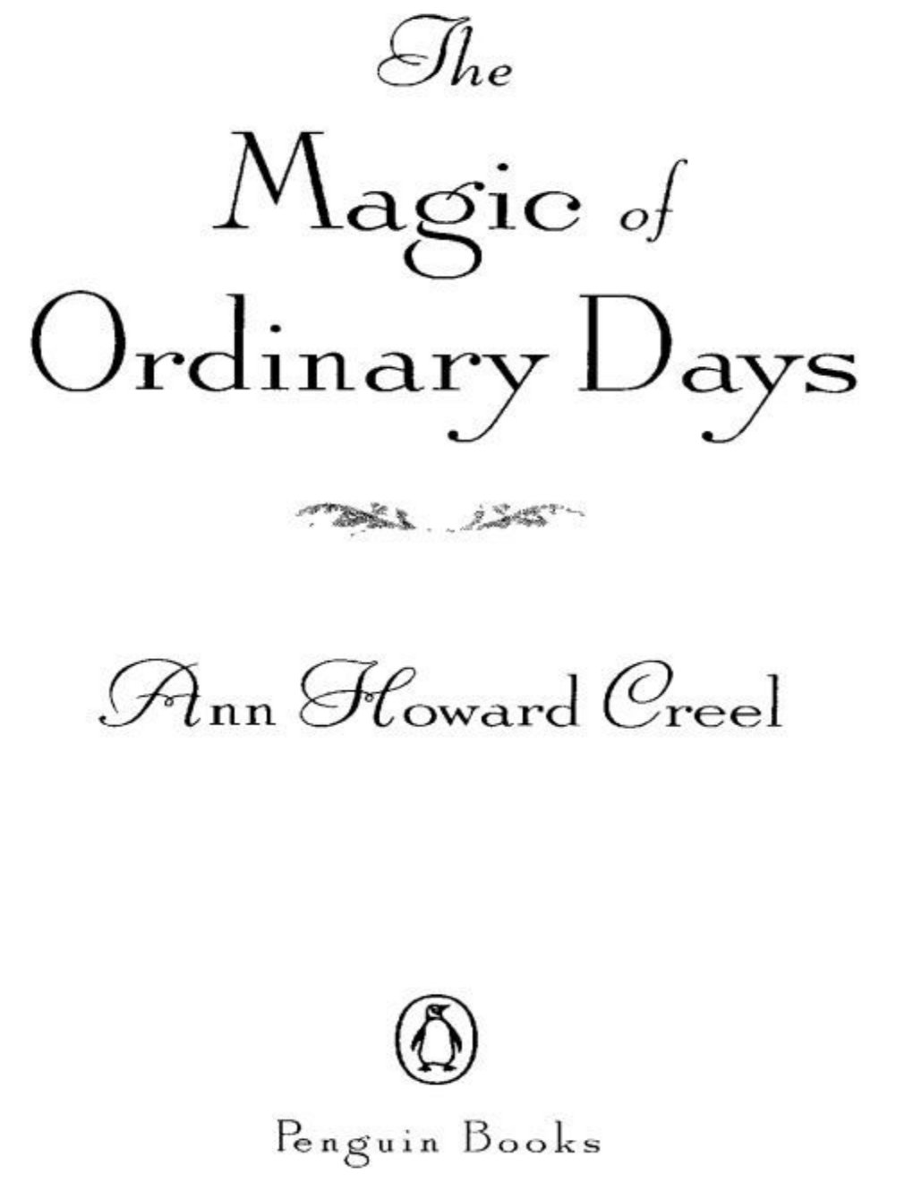 Cover of The Magic of Ordinary Days (2001)