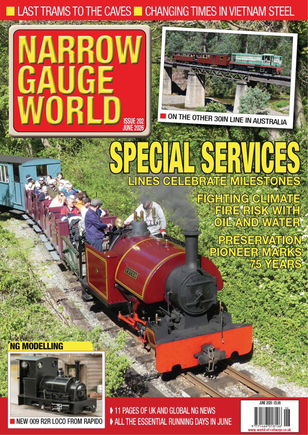 Cover of Narrow Gauge World June 2026