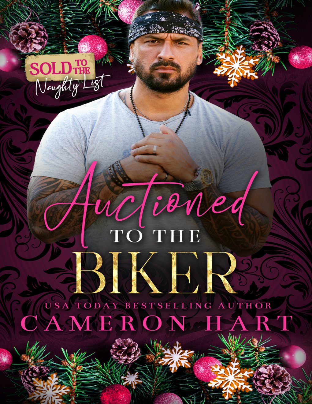 Cover of Auctioned to the Biker: A Daddy Dom/Curvy Girl Romance