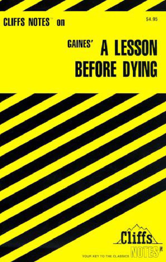 Cover of CliffsNotesTM on Caines' A Lesson Before Dying (1964)
